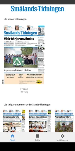 Smålands-Tidningen e-tidning screenshot 1