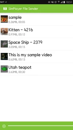 SimPlayer File Sender for Gear screenshot 1