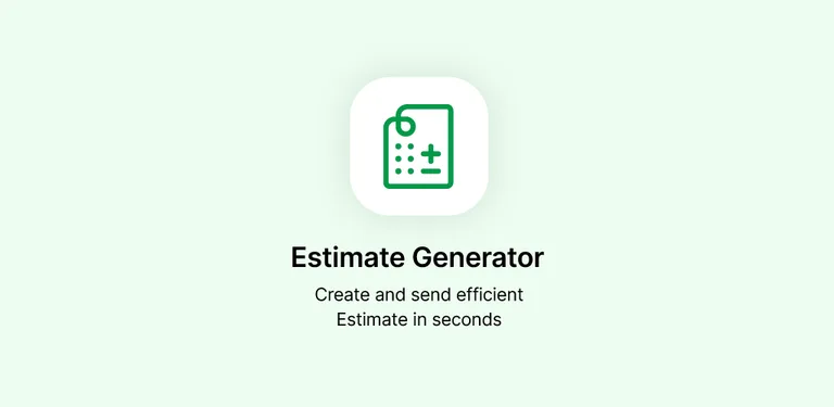 Estimate Generator - Zoho cover image