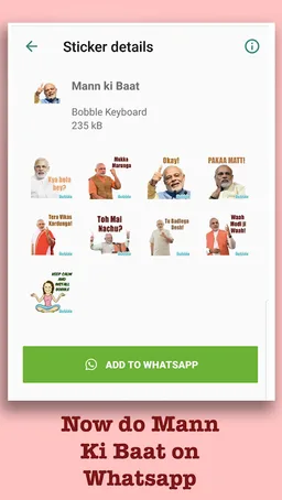 Modi stickers for WhatsApp -WAStickerApps screenshot 2