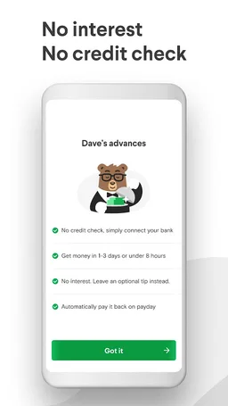 Dave - Banking For Humans screenshot 2