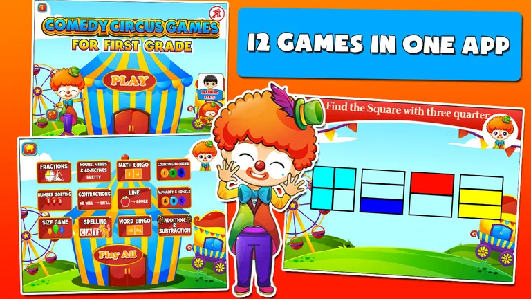 First Grade Games: Circus screenshot 1