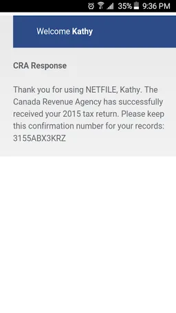 eFile Canadian Tax Return screenshot 6