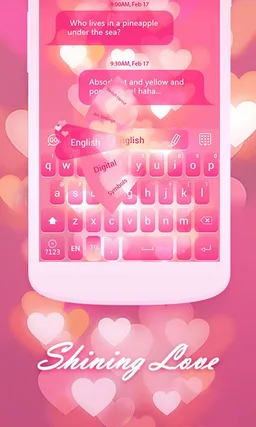 Shining Love Keyboard Theme screenshot 2