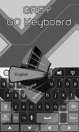 Grey GO Keyboard Theme screenshot 2