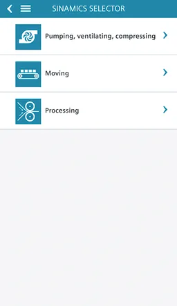 SINAMICS SELECTOR screenshot 6