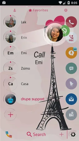 Theme Dialer Glass Paris screenshot 5