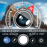 GPS Camera with latitude and longitude icon