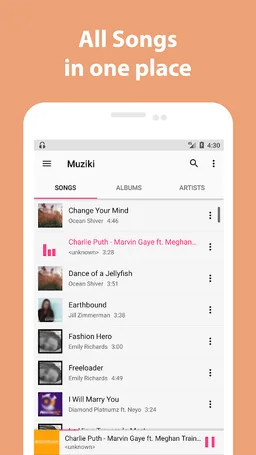 Muziki - mp3 song player screenshot 2