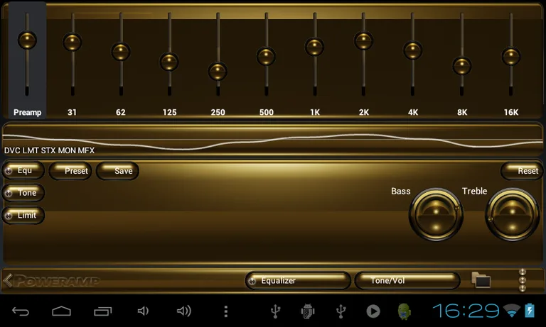Poweramp skin Black Gold screenshot 3