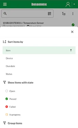 Beamex bMobile screenshot 2