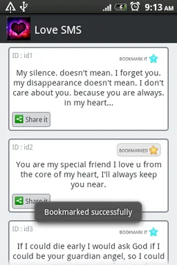 Love SMS Collection screenshot 3