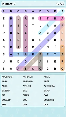 Word Search Games in Spanish screenshot 4