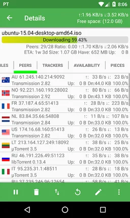 PTorrent - torrent application screenshot 11