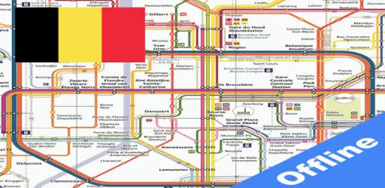 STIB-MIVB Brussels Metro & Tram Map cover image