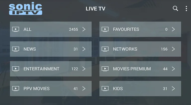 Sonic IPTV screenshot 2