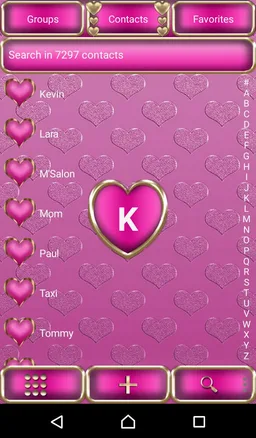 Pink Love EX Dialer theme screenshot 7