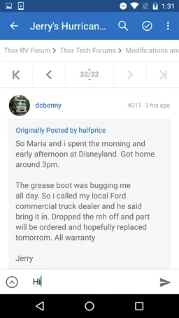 Thor RV Forum screenshot 5