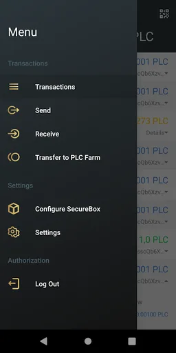 PLC Wallet screenshot 2