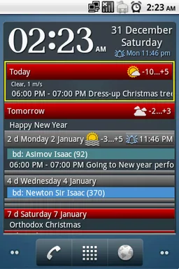 Clock and event widget screenshot 6