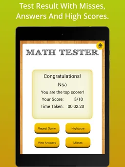 Math Tester screenshot 3