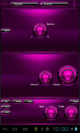 Poweramp skin Black Pink screenshot 10
