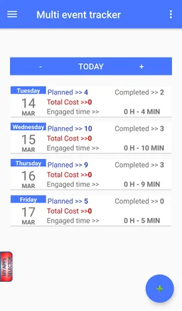 Multi Event Tracker screenshot 1