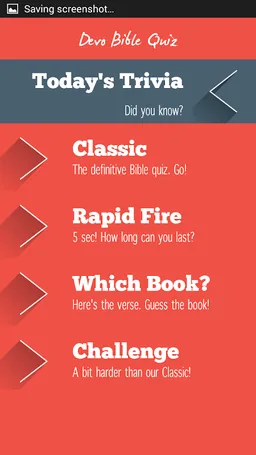 Devo Bible Quiz screenshot 1