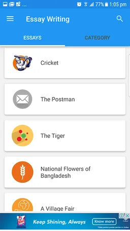 Essays - 100+ English Essays screenshot 4