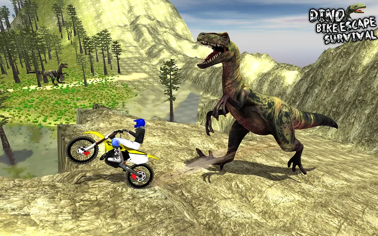Dino Escape Bike Survival screenshot 11