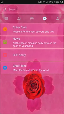 Theme rose pink cute GO SMS screenshot 3