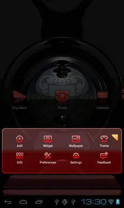 glas red Next Launcher Theme screenshot 5