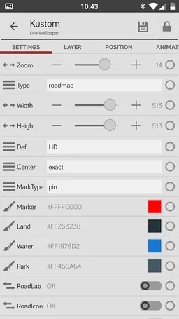 Kustomised Map Komponent -KLWP screenshot 3