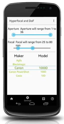 Hyperfocal and DoF (with Ads) screenshot 4