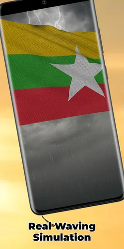 Myanmar Flag Live Wallpaper screenshot 4
