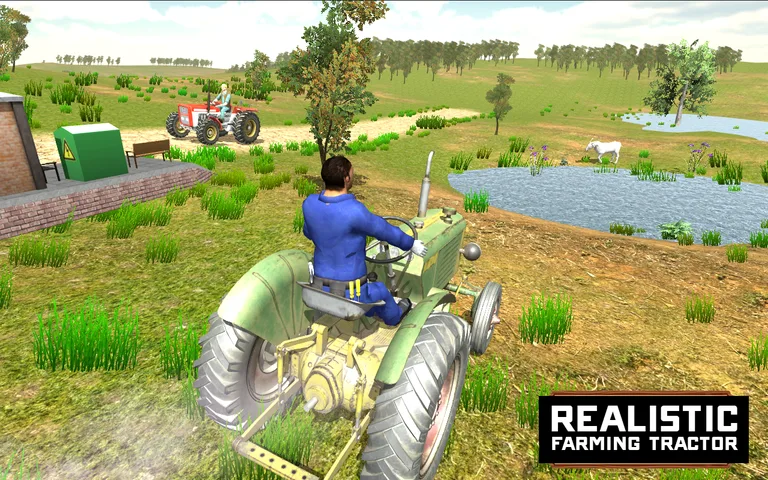 Village Tractor Driving Sim 3D screenshot 1