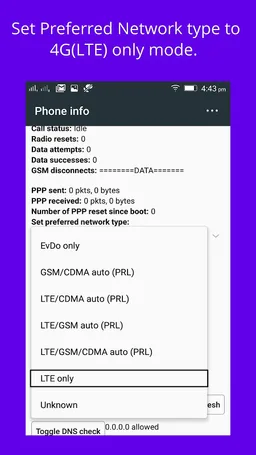 4G Only Network Mode screenshot 3