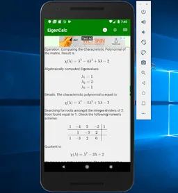 Eigenvalues  Calculator screenshot 2