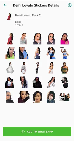Demi Lovato Stickers App on WA screenshot 3