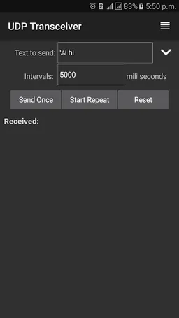 UDP Transceiver screenshot 6