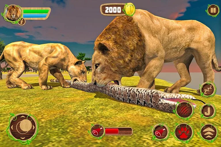 Furious Lion Vs Angry Anaconda Snake screenshot 3