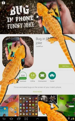 Lizard in phone funny joke screenshot 5