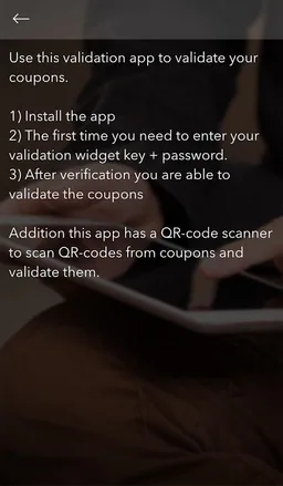 Validation app screenshot 3