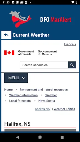 DFO MarAlert screenshot 4