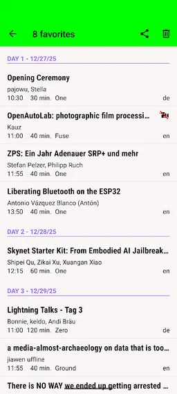 39C3 Schedule screenshot 4
