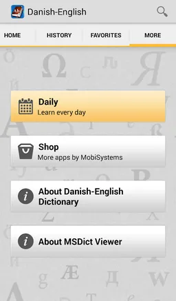 Danish<>English Dictionary screenshot 5