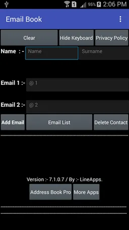 Email Book screenshot 1