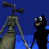 A Cartoon Cat & Mad Siren Head Night icon