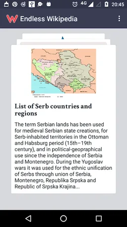 Endless Wikipedia Articles screenshot 3