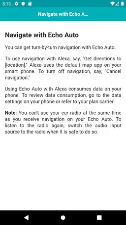User guide for Echo Auto screenshot 8